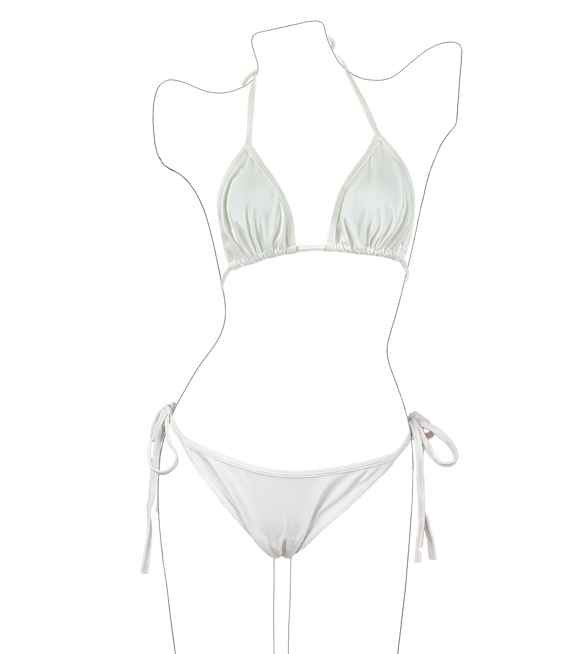 Matched lot white bikini